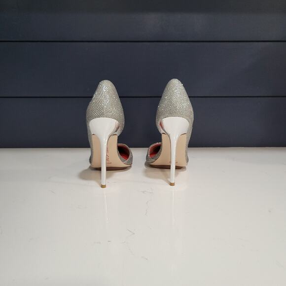 Tamar Silver Sparkle Heels Size 6 1/2 - Picture 4 of 10